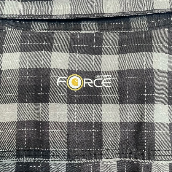 Carhartt Men's Relaxed Force Long Sleeve Button Up Plaid Flannel Shirt Medium - Picture 6 of 7